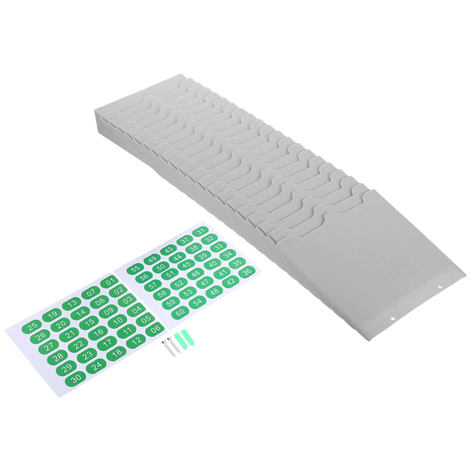 4Pcs Display Card Rack Organizer with Reinforced Plastic Timecard Holder Stand for Warehouse Material Card Storage