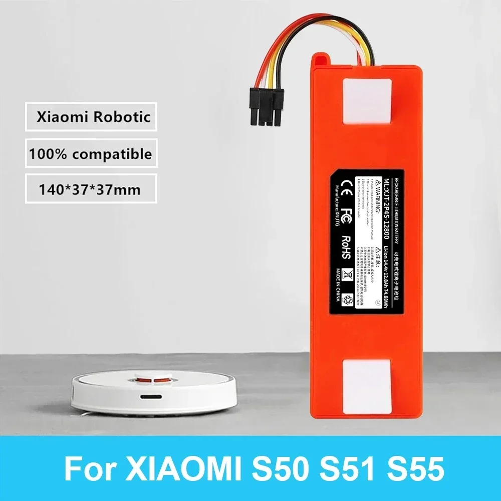 

14.4V Original Li-ion Battery Robotic Vacuum Cleaner Replacement Battery for Xiaomi Robot Roborock S50 S51 S55 Accessory Spare