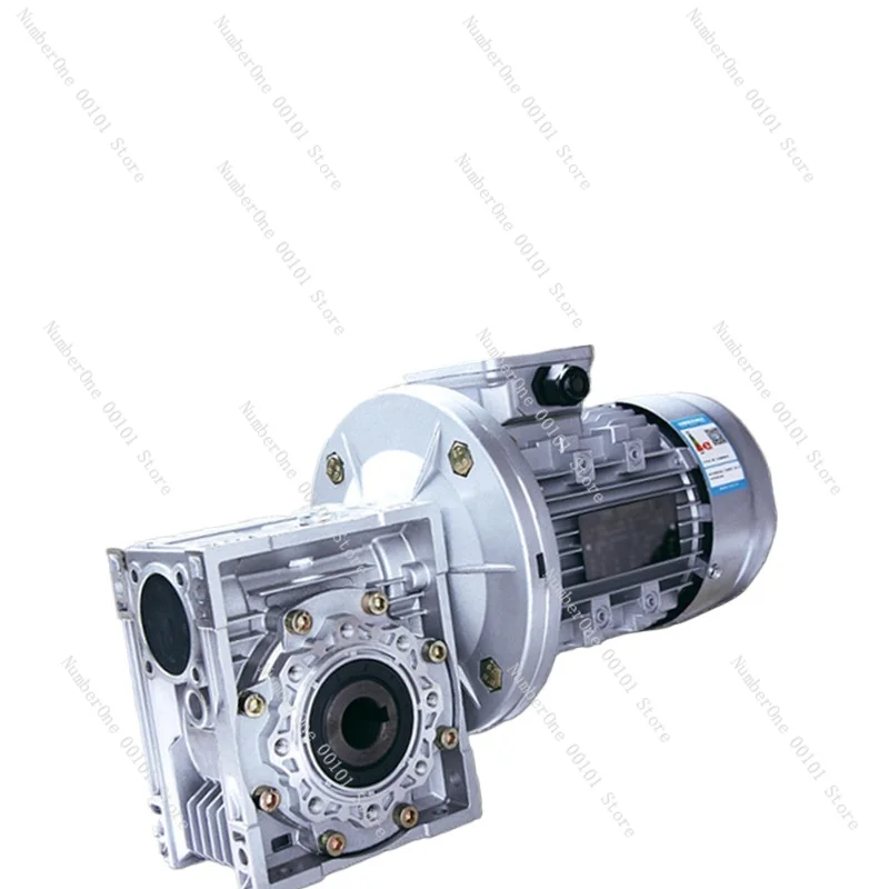 Worm gear reducer with aluminum shell three-phase motor reducer with vertical 4-pole 380v motor