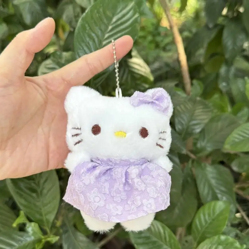 จี้การ์ตูนเฮลโลคิตตี้เสียงบีบ ตุ๊กตาน่ารัก พวงกุญแจแมว KT ของตกแต่งกระเป๋า อุปกรณ์ตกแต่งพวงกุญแจอเนกประสงค์ ของขวัญ