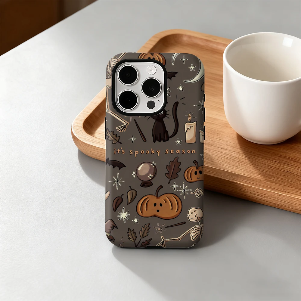 Luxo assustador delícias caso de telefone para iphone 17 16 15 14 13 12 11 pro max air plus luxo dupla camada capa traseira