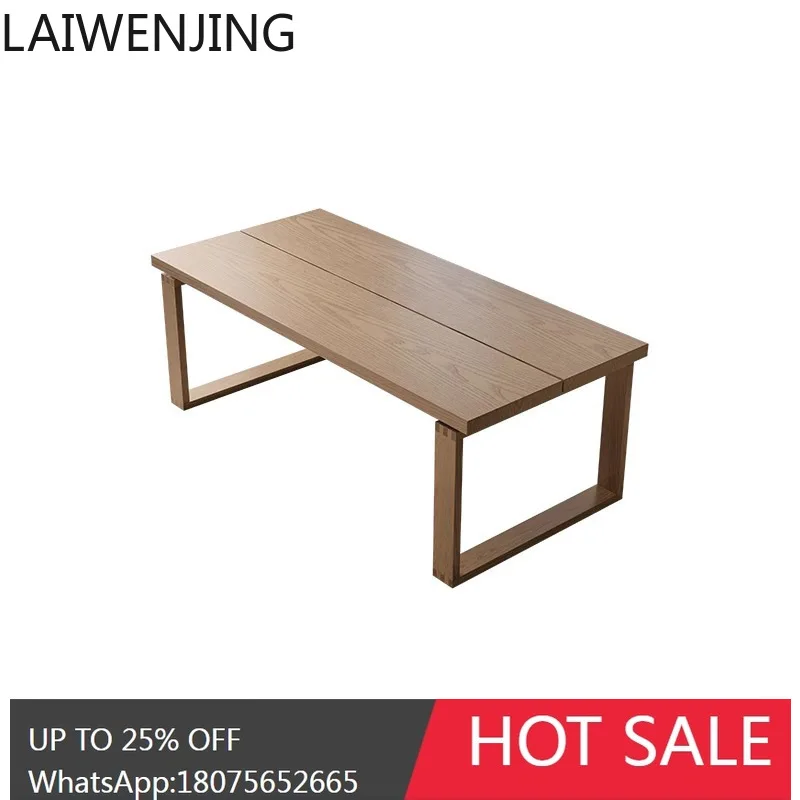 طاولة طعام SGF Nordic للاستخدام المنزلي طاولة طعام مستطيلة من الخشب الصلب بتصميم بسيط #4