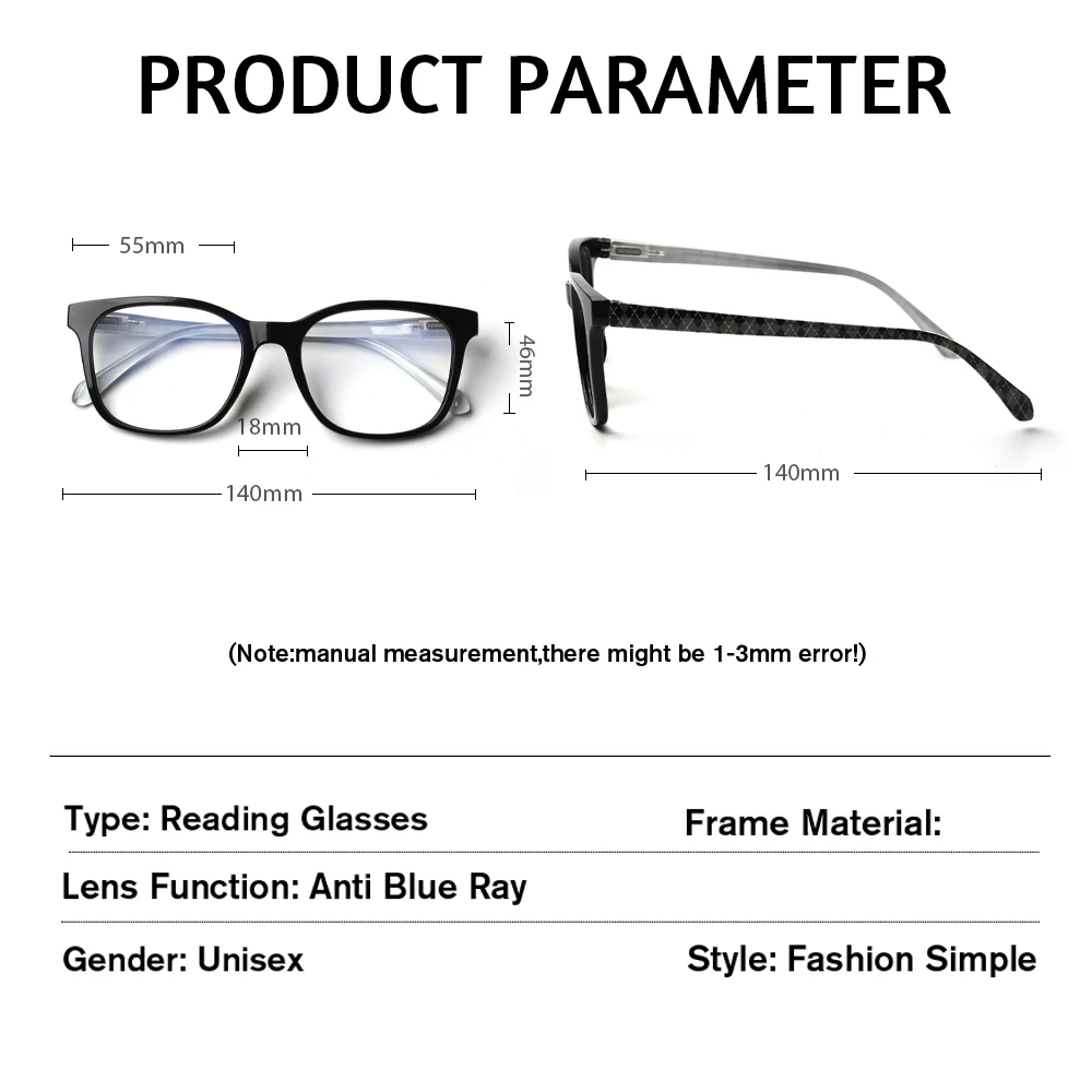 Boncamor Anti Blue Light Reading Glasses Women Men  HD Lenses Light Weight Presbyopia Eyewear Anti Fatigue Readers Glasses