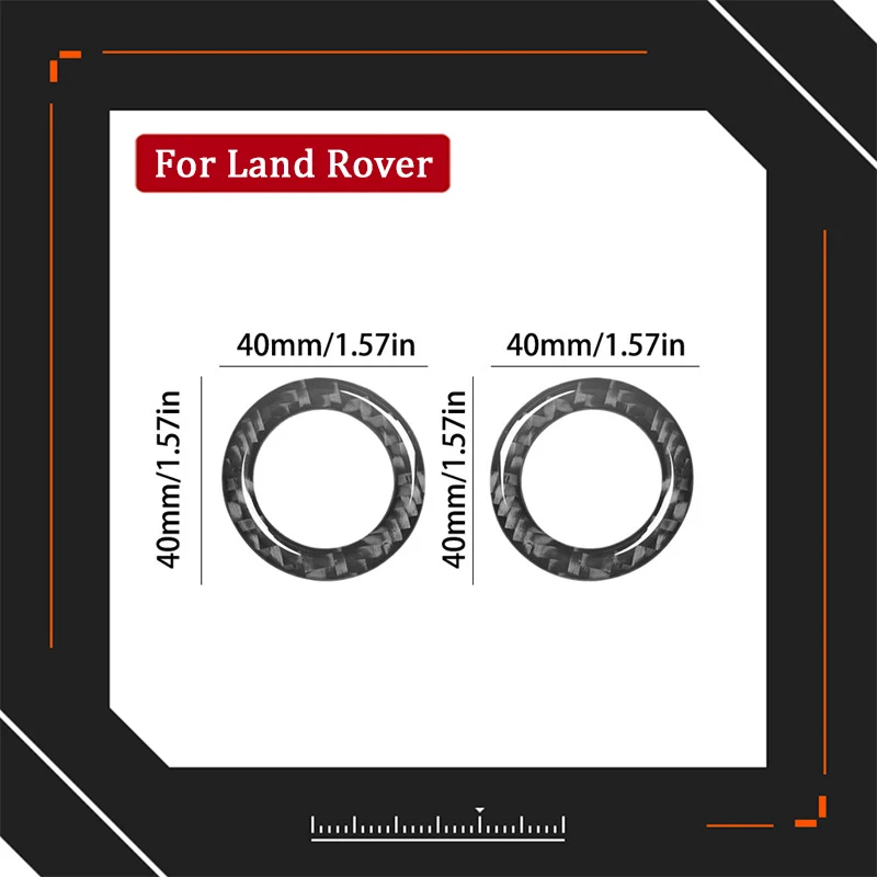 Glove Switch Ring For Land Rover Or Range Rover Sport 2014-2017 Carbon Fiber Ignition Ring Stickers Car Interior Accessories