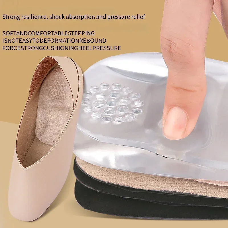 Multi‑Layer Gel Heel Lift Pads Invisible Height‑Boosting Heel Cushion Inserts Lifting Shoe Pads for Men Women Daily Foot‑Care