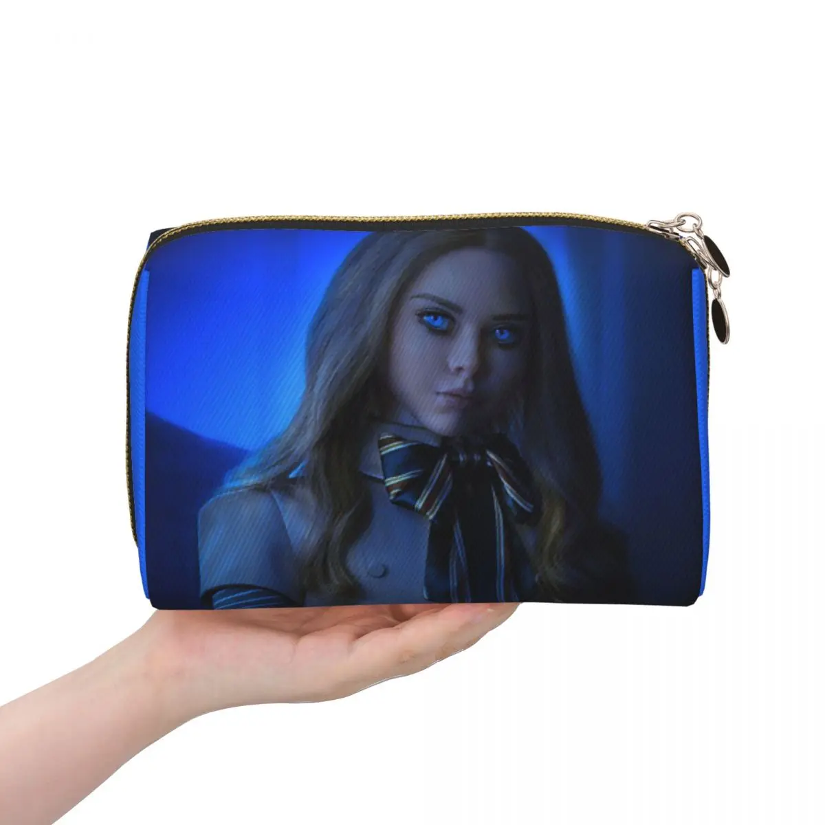 

Run From M3Gan Thriller Women Cosmetic Bag Travel Makeup Organizer Pouch Toiletry Storage Dopp Kit Case