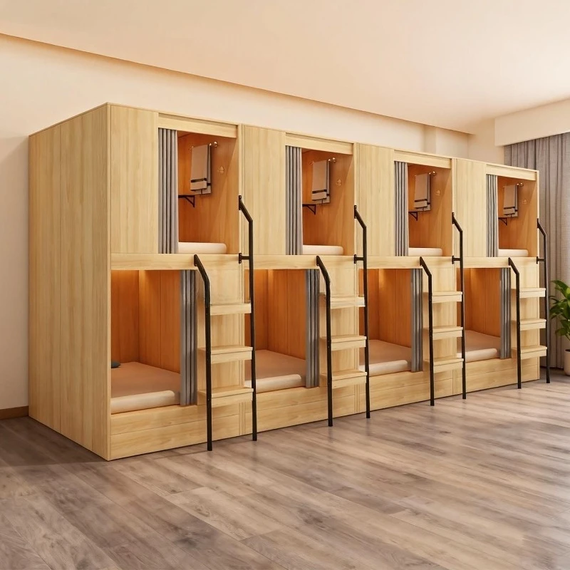 

Space capsule Upper and lower beds Bunk beds Adult bath center Sleeping vertical cabin E-sports