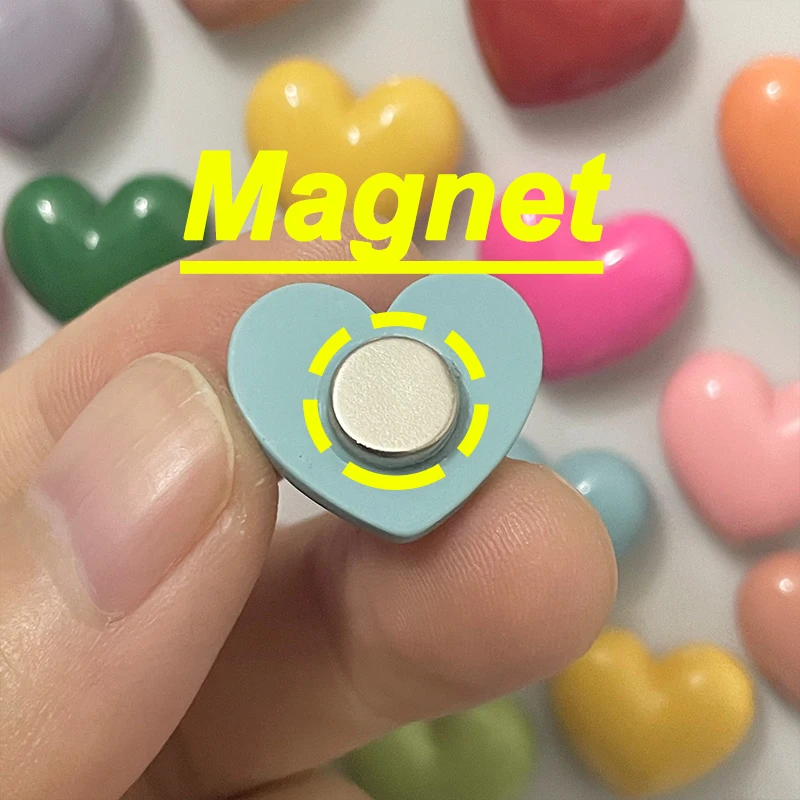 10Pcs Colorful Cute Heart Refrigerator Magnets For Children Gifts Funny Small Fridge Magnet For Photo Wall Magnetic Decoration