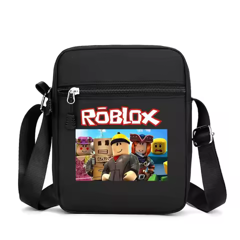 Roblox Game Anime Cartoon Print Canvas Shoulder Bag Unisex Square Messenger Travel Sport Bag for Women Men Birthday Gift