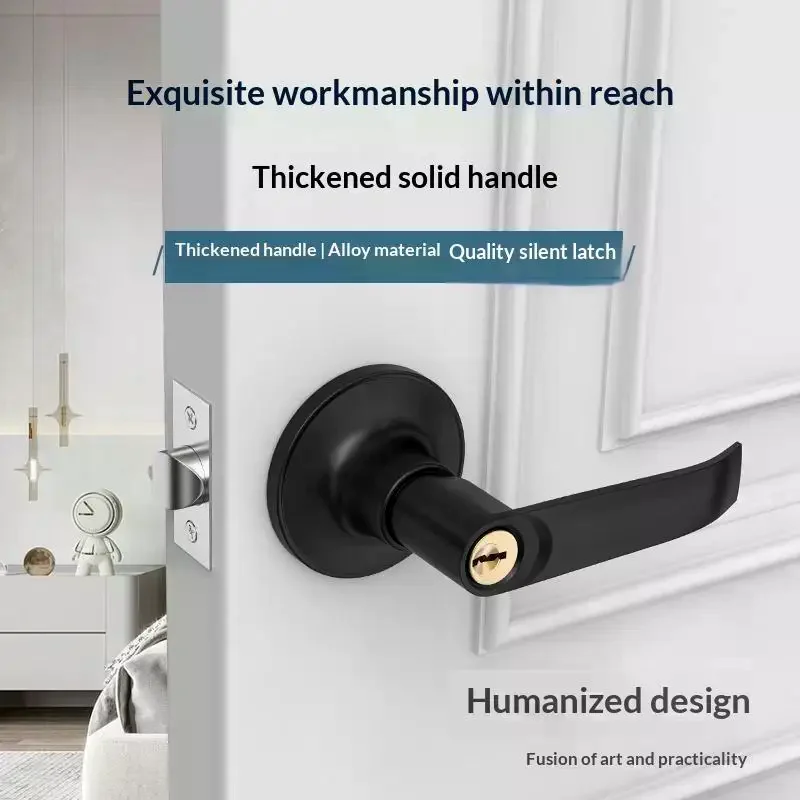 /PFU/Handle Lock Round Entry Security Privacy Sliding Front Doors Entrance Keyed Locks For Bedroom Living Room Household Door