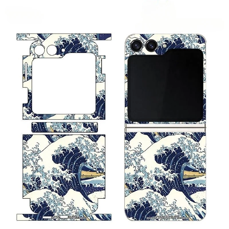 Decal Skin Sticker for Samsung Galaxy Z Flip6 5 4 7 Back Screen Protector with Hinge Film Cover Flip5 3M Wrap Colorful Sticker