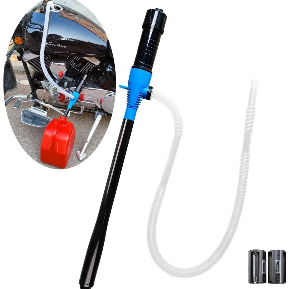 Easy to Use Portable Power Battery Pump Plastic Long Gas Siphon Pump Fuel Transfer Pump Car Accessories