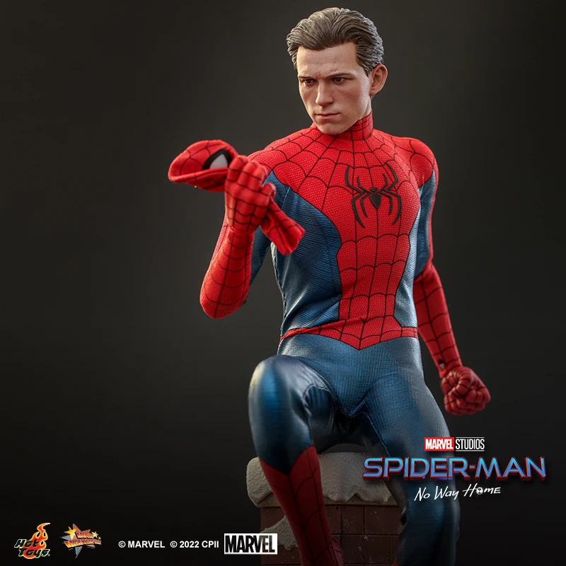 Hot Toys Ht Marvel Spider-man Mms679 Mms680 No Way Home New Red & Blue Suit Anime Figure 1/6th Collection Figure Birthday Gifts