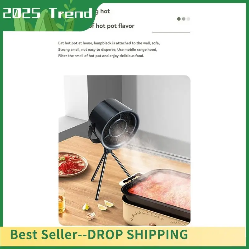 AA14 New USB Desktop Range Hoods Portable Exhaust Fan Small Kitchen Hood Extractor Barbecue Large Suction Cooker Hood