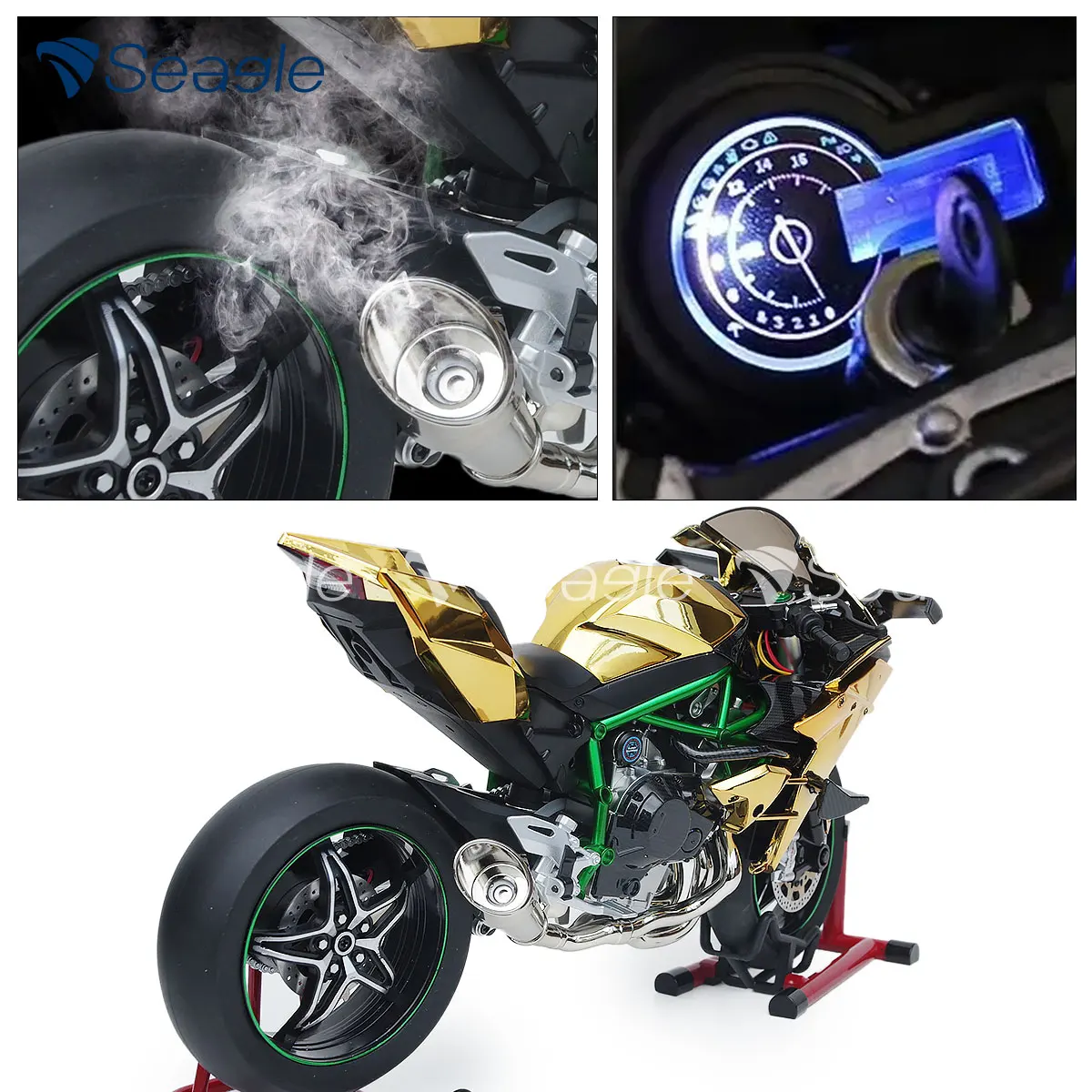 1:6 H2R Alloy Racing Motorcycle Collection Big Size Gift Box Simulation Diecast Spray Motorbike Model Gift for Man Boy