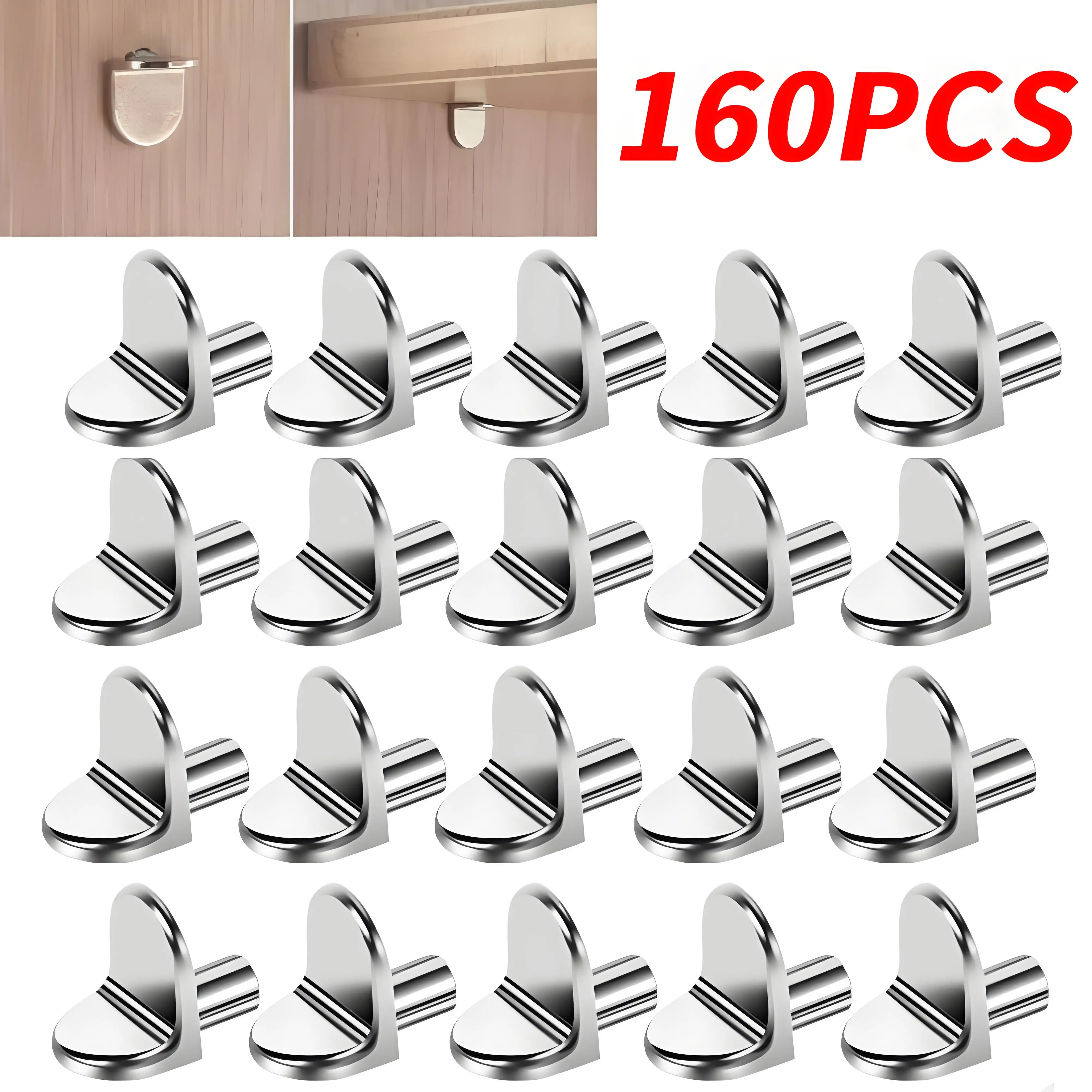 

160 шт., колышки для поддержки полки, штифты, заглушки, 5 мм, L-образный разделитель шкафа, фиксированная деревянная стеклянная доска, держатель кронштейна для мебели