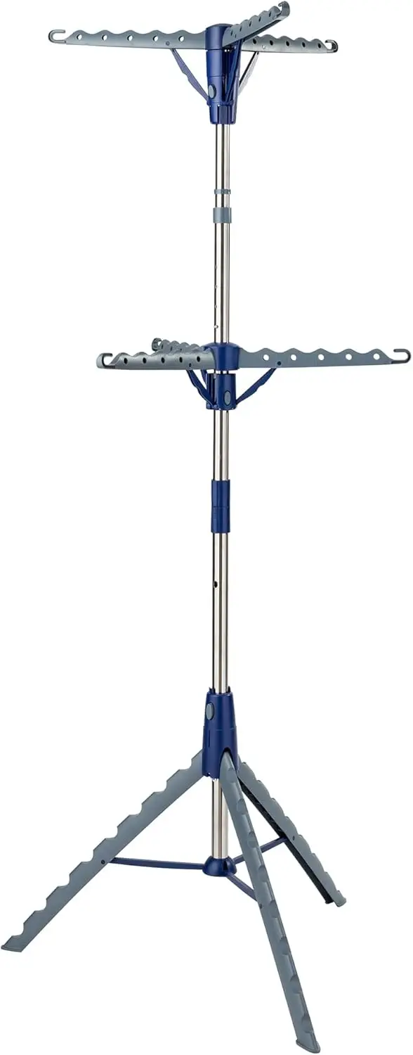 

2-Tier Foldable Drying Rack, Portable Indoor/Outdoor Laundry Stand for Clothes & Towels