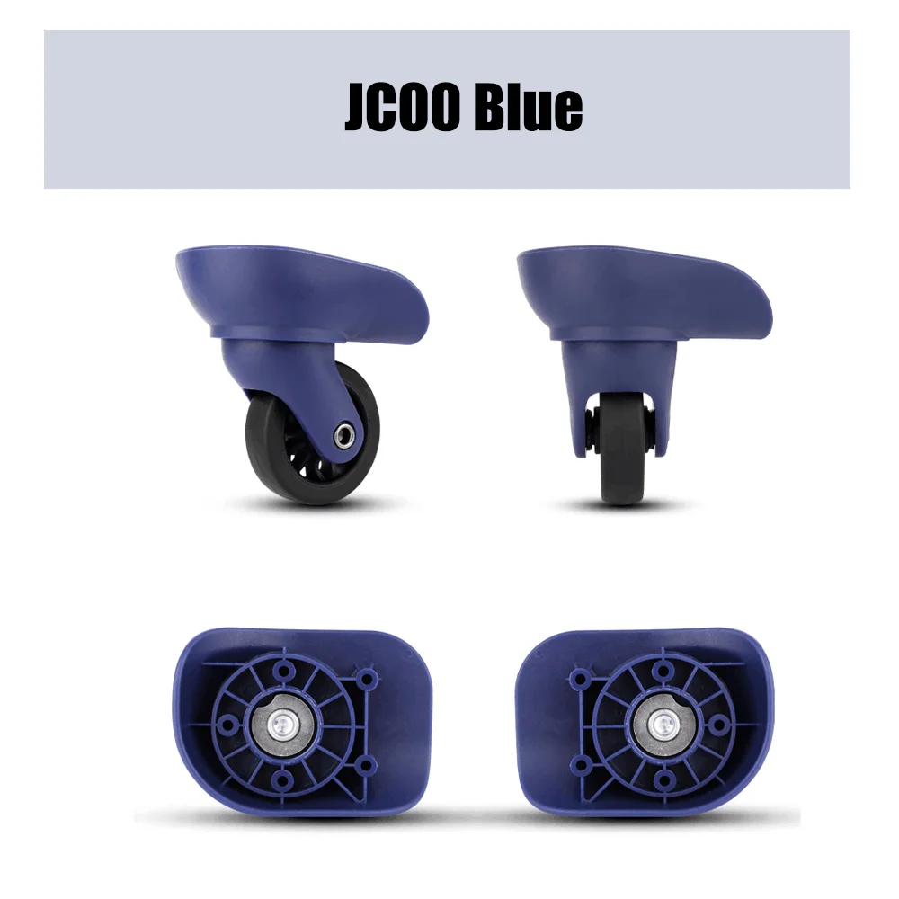 For American Tourister JC00 Trolley Case Wheel Pulley Sliding Casters Universal Luggage Wheel Silent Smooth Wear-resistant Blue