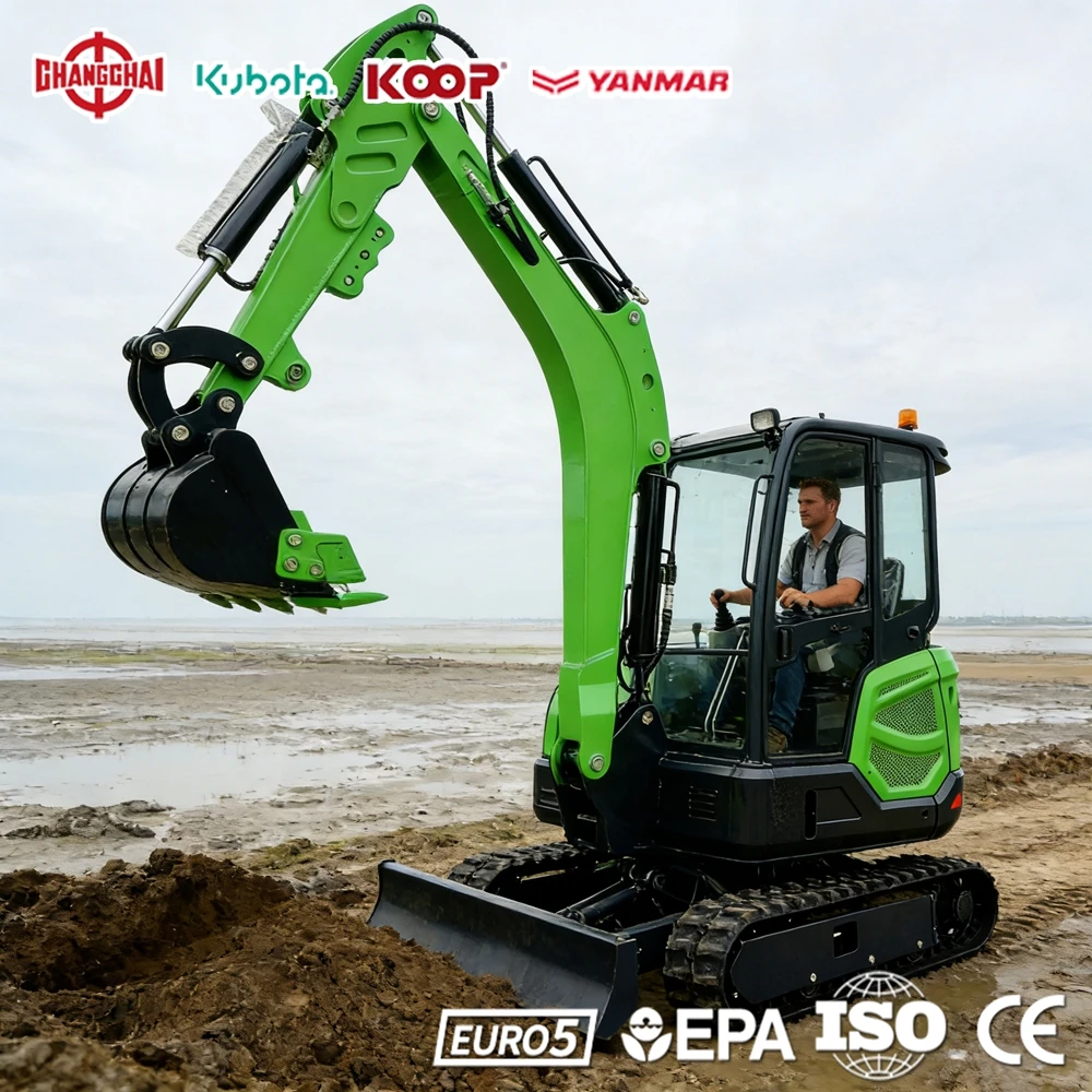 

Mini Excavator 1.2Ton Kubota Engine Construction 1.2Ton Multifunctional 1.8Ton Europe EPA Euro 5 CE Fast Delivery