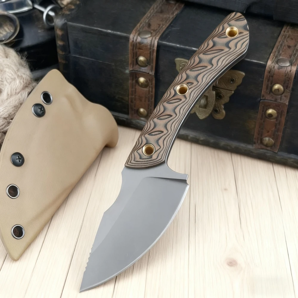 

Durable Fixed Blade Knife G10 Handle Outdoor Tactical Knife Camping Travel Knife Wilderness Hunting Knife Multi-function Knives