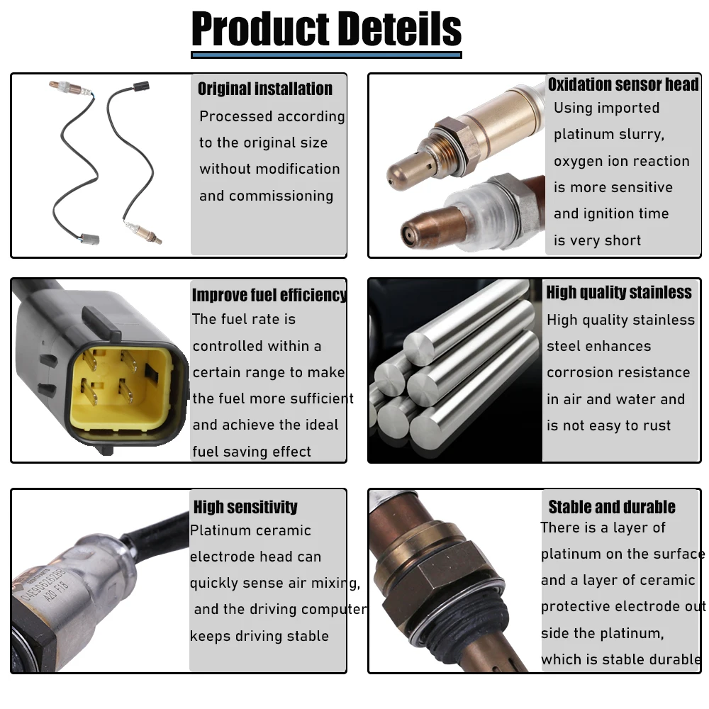 Upstream+Downstream Oxygen Sensor For Nissan Altima Rogue 2.5L 2010 2011 2012 2013 Rogue Select 2.5L 2014 2015