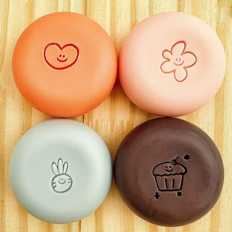 4Pcs Mini Acrylic Stamp Set, Clear Transparent Small Stamps for Handmade Soap Making , 2x2cm