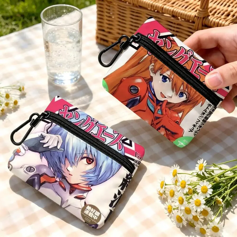 Retro Manga A-Ayanami Reis  Wear-resistant Oxford Cloth Coin Purse Portable Backpack Hanging Card Storage Bag