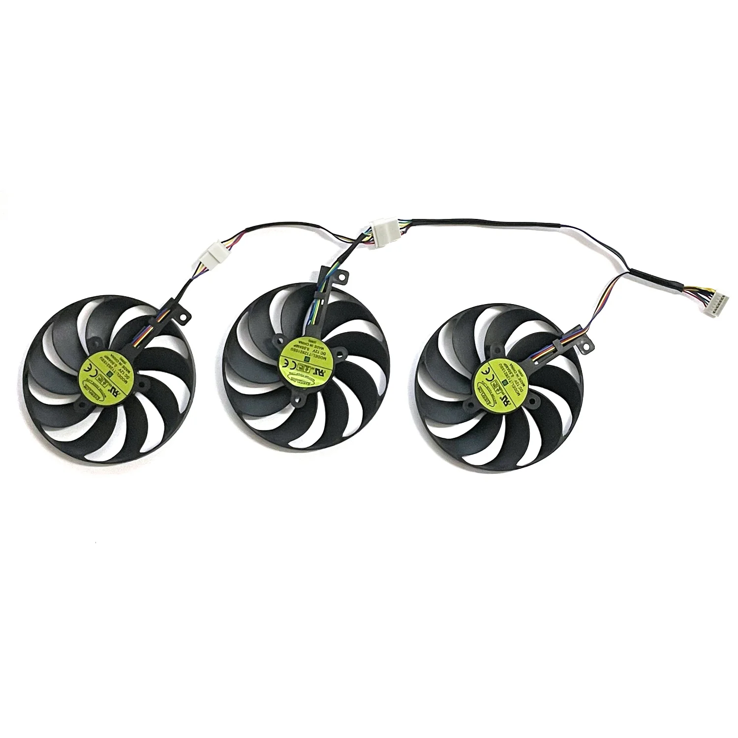 3 pces 87mm dc 12v 0.50a 7pin rx5700xt gpu refrigerador ventilador para asus rog strix rx 5600 xt 5700 5700xt rx5700 gráficos ventilador mais frio