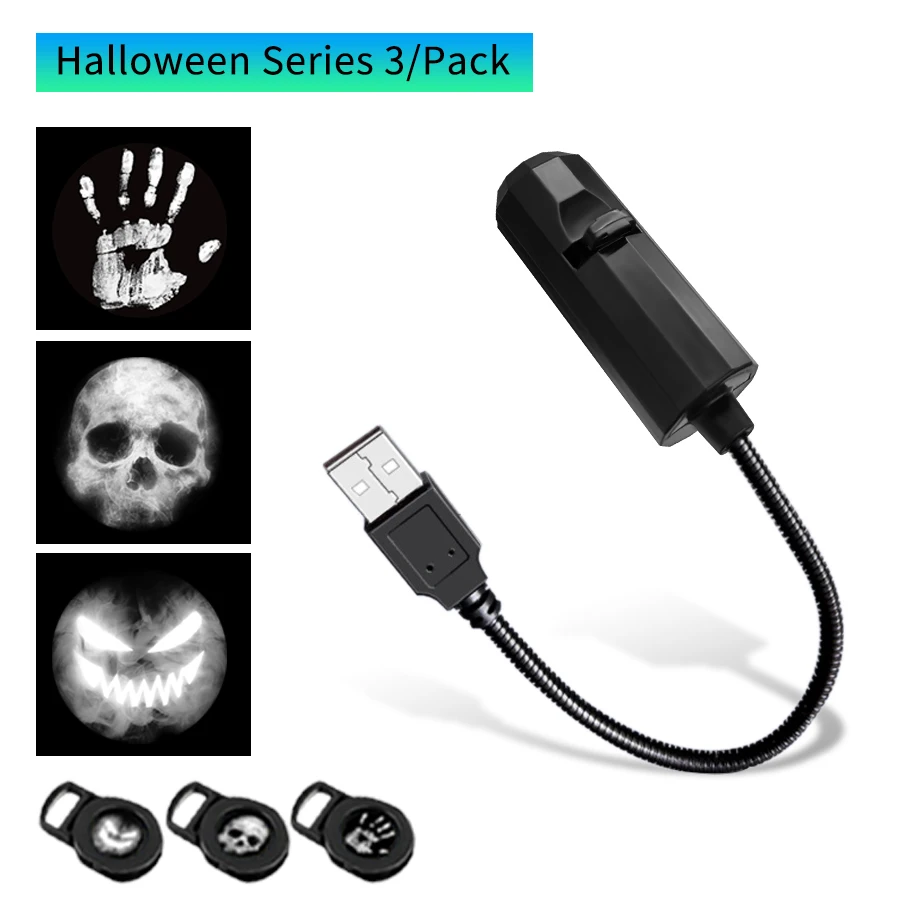 Led Halloween Mond Lampe USB Projektor Nachtlicht Weihnachten Urlaub Ornamente für Decke Wand Atmosphäre Stimmung Licht Einstellbar