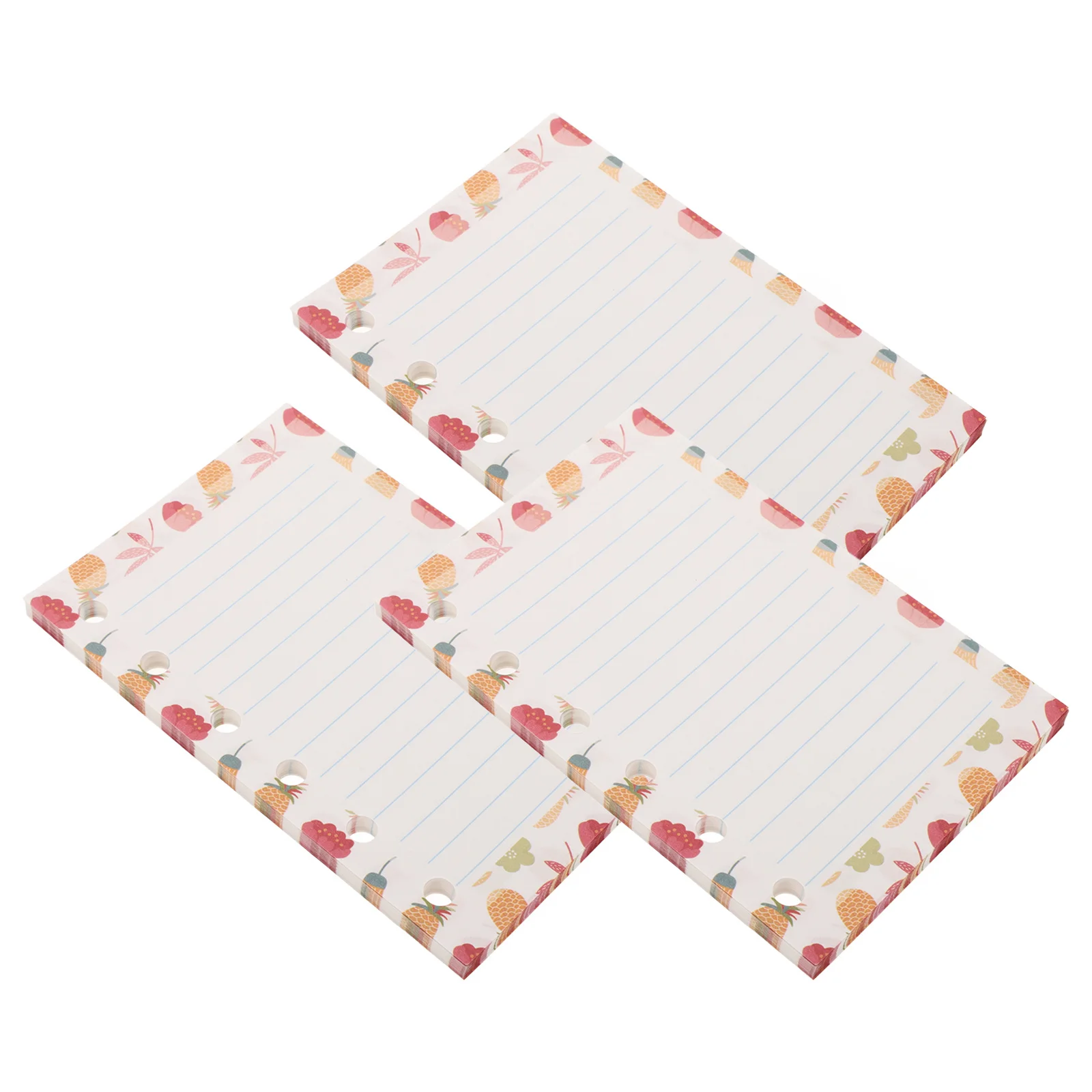 3 قطعة A7 6 حفرة ورقة فضفاضة ورقة دفتر ملون إدراج نمط الإبداعية لعمل دراسة تخطيط الملاحظات الفعالة