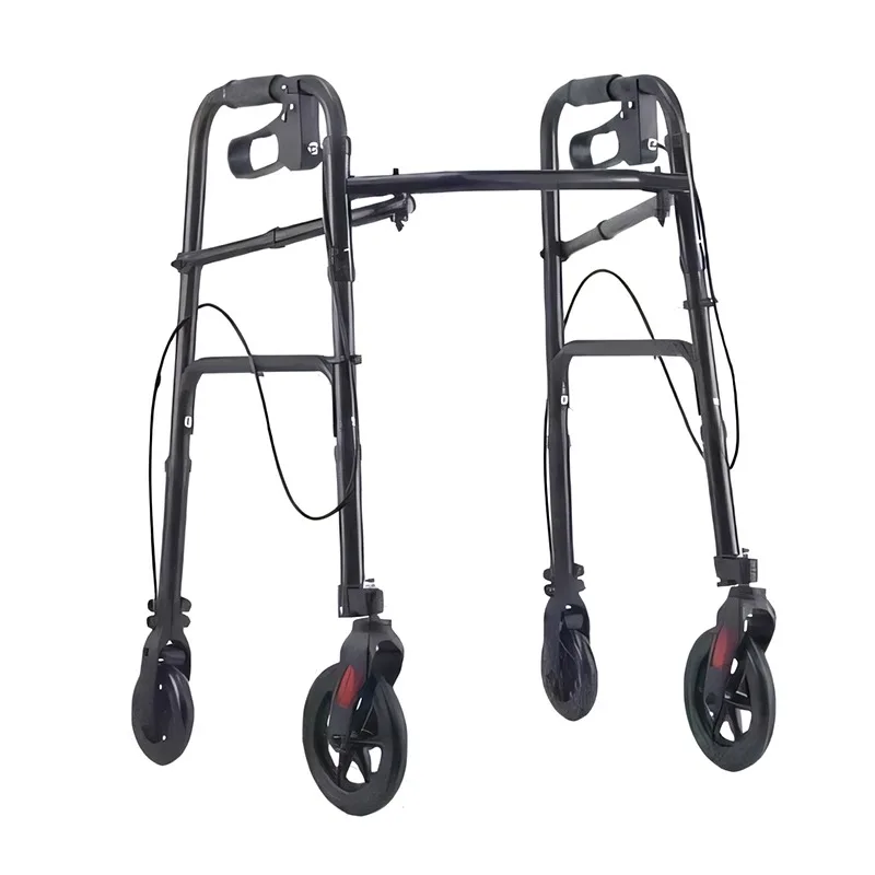 Складные ходунки для реабилитации, ортопедические ходунки из алюминиевого сплава с колесами для взрослых