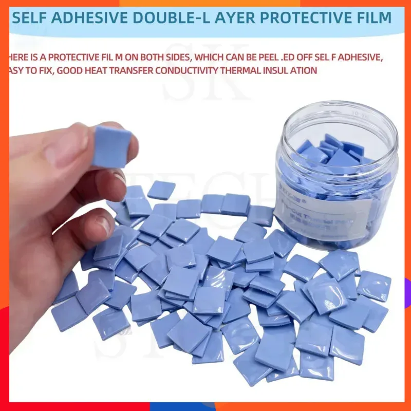 Thermal Conductive Silicone Insulation Adhesive Sheet Suitable for Graphics Cards Video Memory Chips and IC 12*12mm