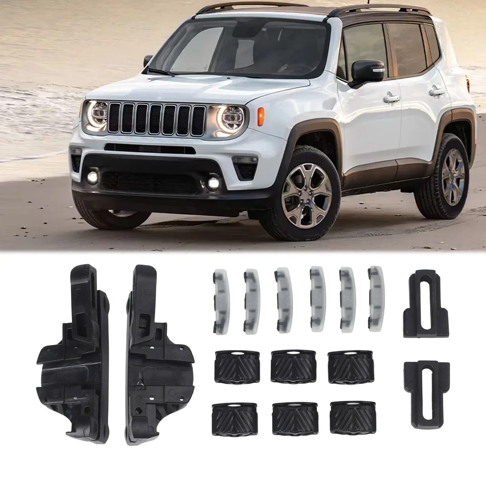 16 Piece Set Sunroof Bracket Slider Vehicle Repair Car Maintenance OE Fitment Practical Design Compatible Parts
