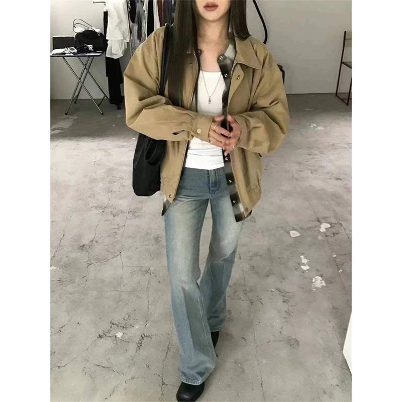 

Selfwill Women's Retro High Waist Bell Bot Jeans Slim Fit Cotton Vintage Wear Spring Season Light Color Leg Enhancing