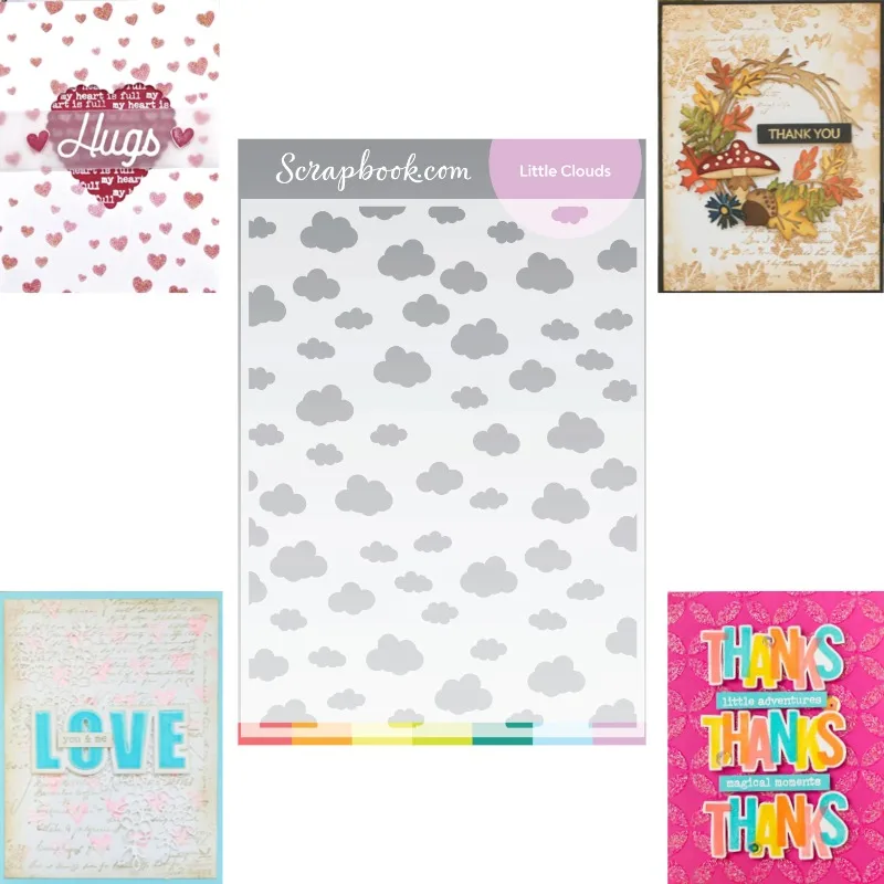 Little Clouds Scattered Hearts Metal Stencil Cutting 2026 New DIY Die Molds Scrap Booking Paper Making Cuts Crafts Big Stencil