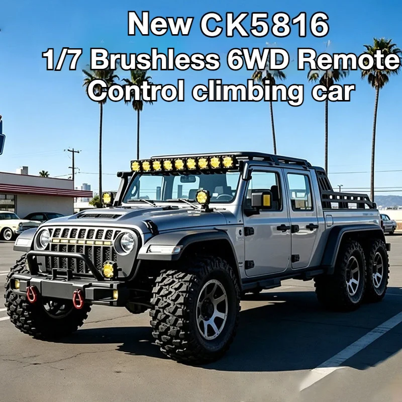 CK5816 Remote Control Climbing Car New Six-Wheel 1:7 Brushless Professional RC Off-Road Vehicle Model 6×6 Adult Large Toy Model