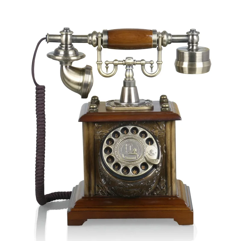 Tqj/Metal Rotating Dial Antique Telephone/European Living Room/Bedroom Retro Fixed Telephone Sets