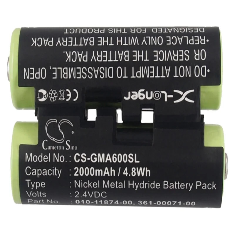 Batterie Ni-laissée pour navigateur GPS, 2000mAh, carbon600 t, carbon650 t,Striker 4,Striker 4 Fishfinder,GPSMAP 63SC,PSMAP 64ST