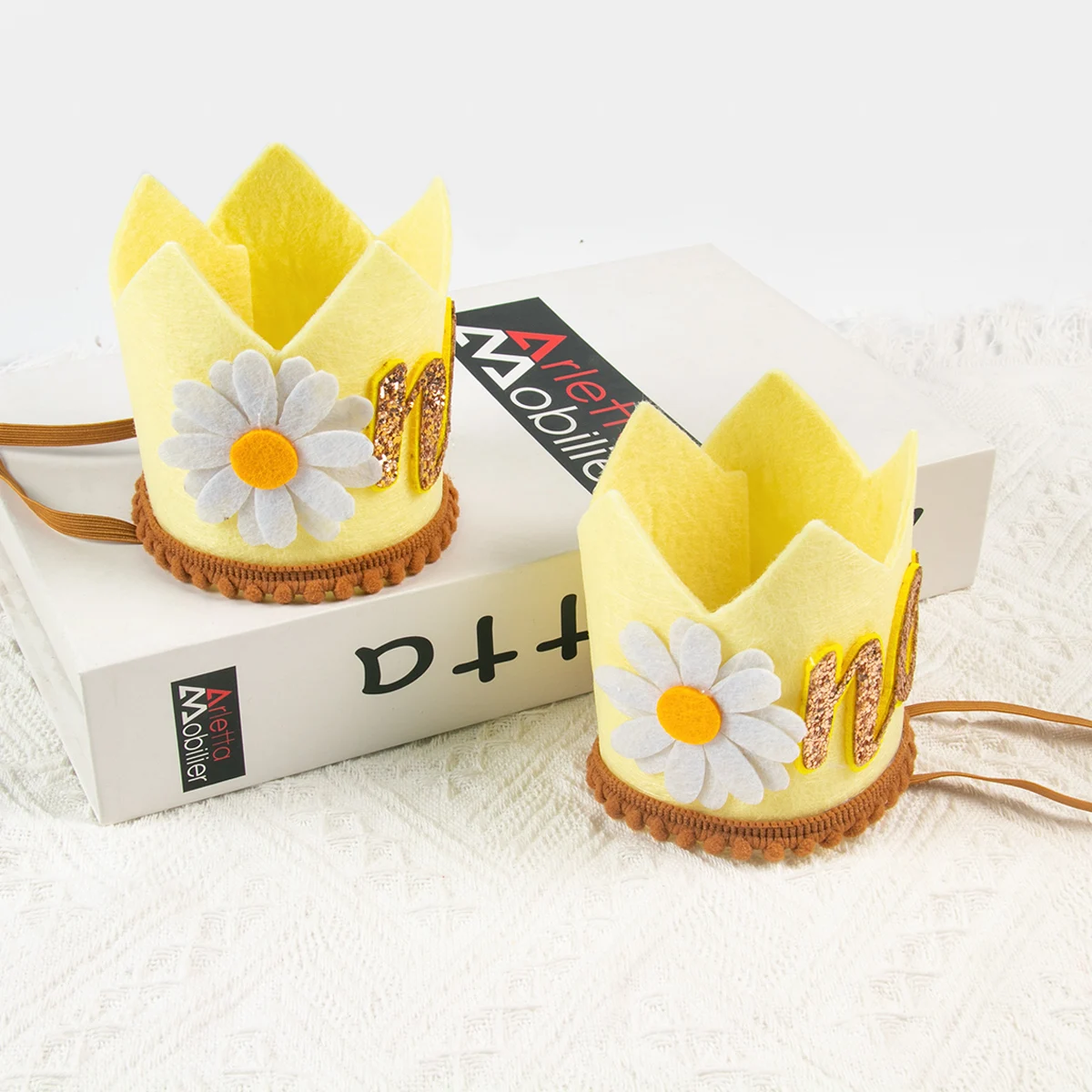 

1pcs Daisy Felt Rainbow Hat Number Headband 1st 2nd 3rd Birthday Party Theme Decoration Kids Girl Baby Shower Party Supplies