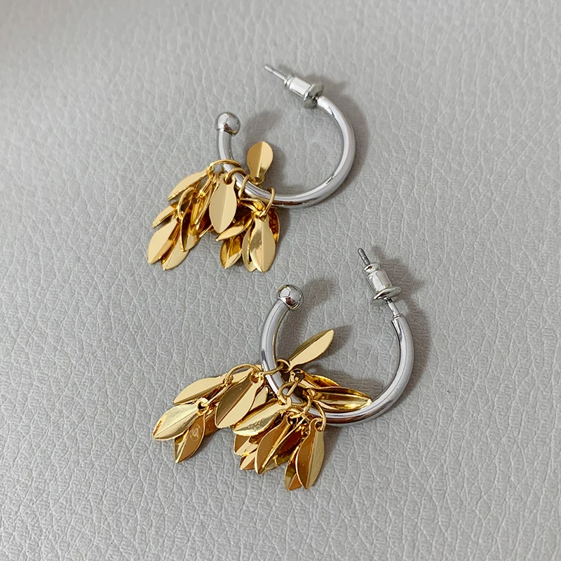 עגילי חישוק תלי עגיל עבור נשים חישוק עגילי חישוק תכשיטים פשוטים מינימליסטי חדש 2024