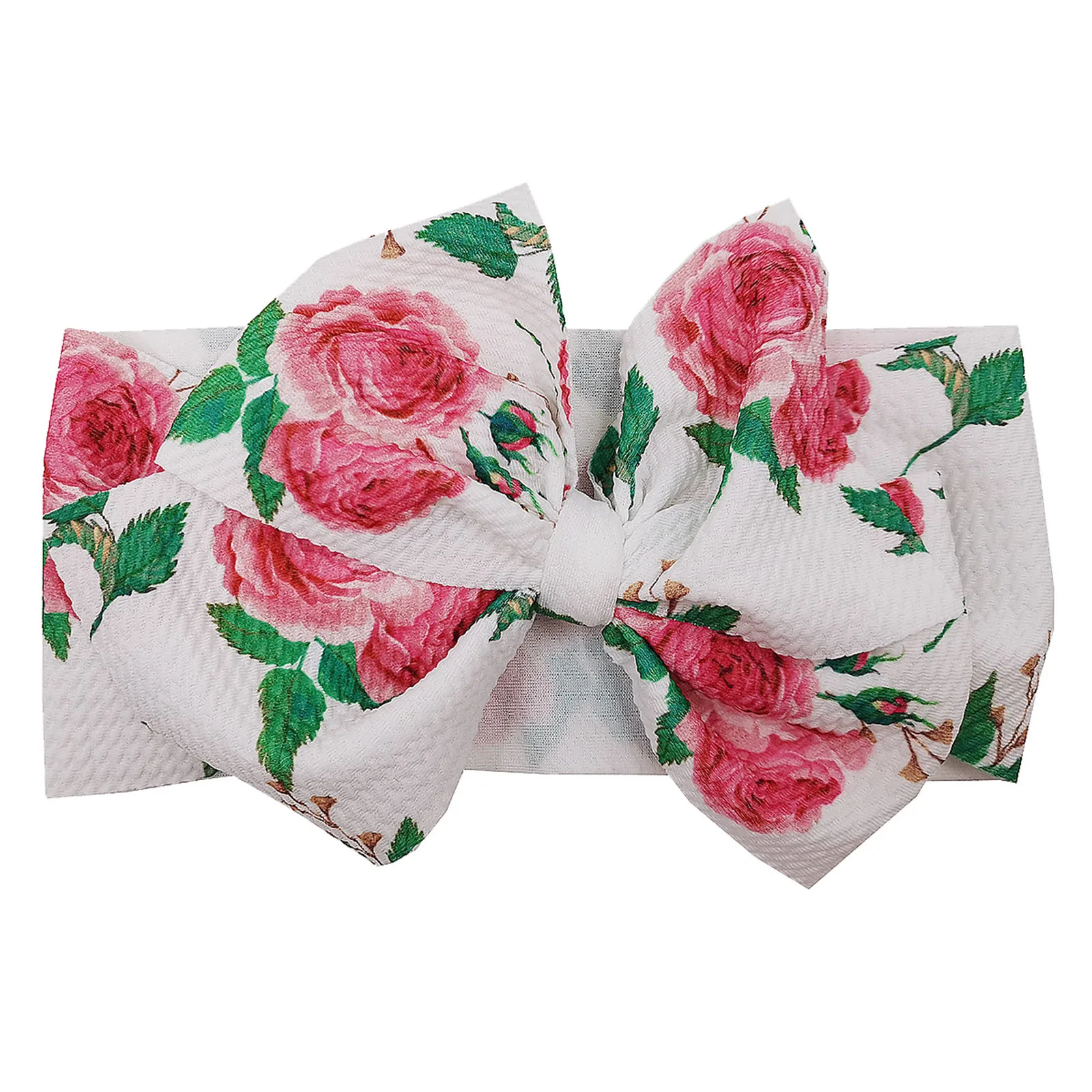 

Solid Ribbed Baby Headbands Toddler Baby Girls Printed Headband Bowknot Elastic Hair Band Hair Tie Bows Knot Headwraps Headwear