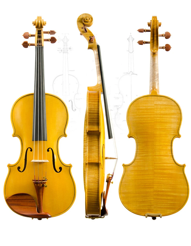 Christina V06W 4/4 Stradivarius 1716 Italian solid yellow Professional Handmade Violino Musical Instruments