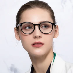 ZENOTTIC Retro Acetate Computer Glasses Round Anti Blue Light Blocking Glasses Frame Transparent Gaming Goggles Optical Eyewear