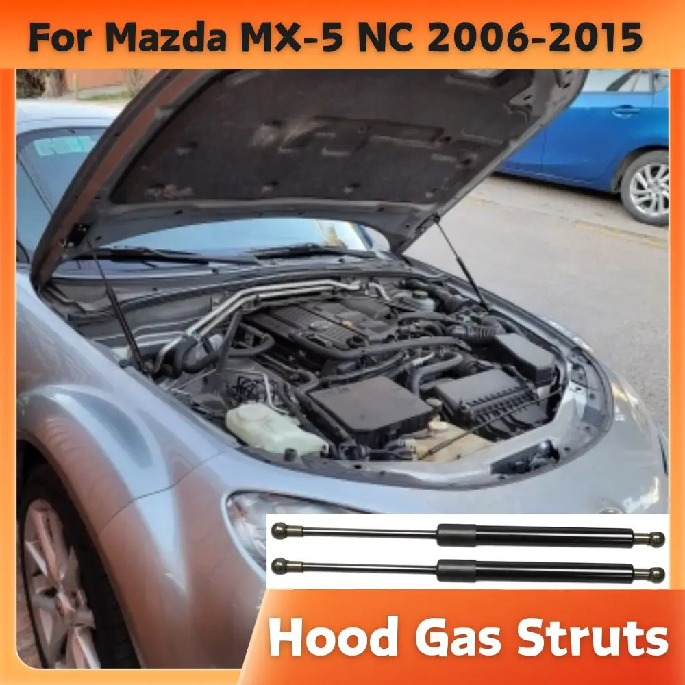 Hood Struts for Mazda MX-5 Miata NC 2006-2015 Front Engine Bonnet Gas Springs Shock Absorbers Lift Supports Dampers 2PCS