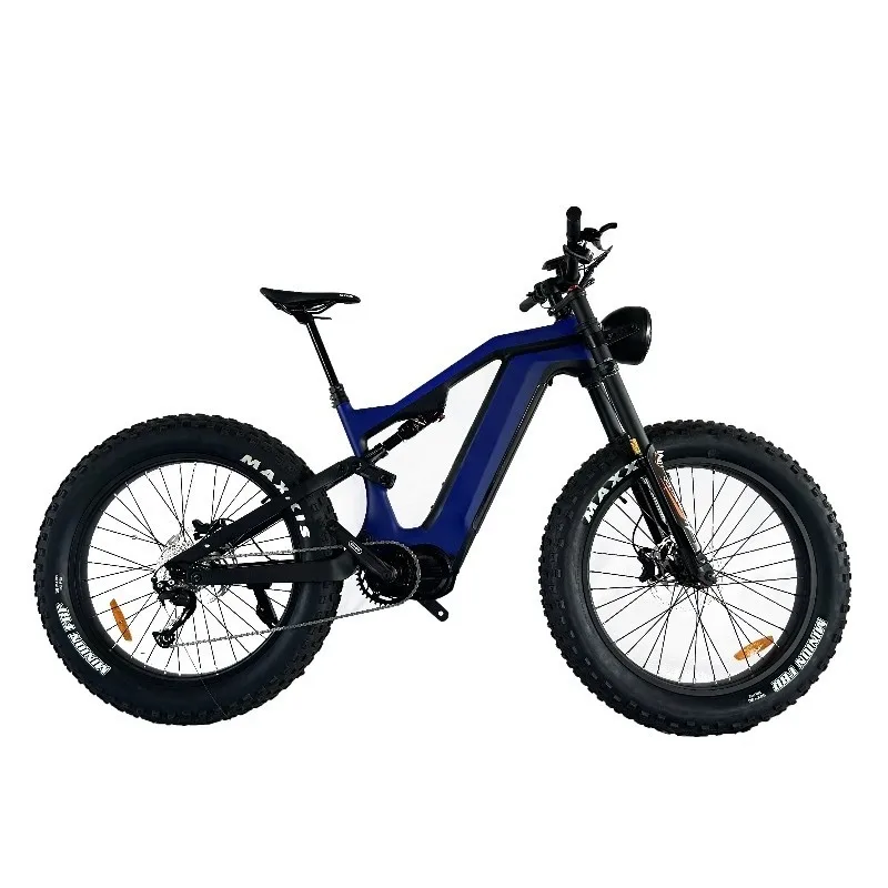 

720Wh Center Motor Electric Mountain Bike Carbon Fiber Frame Over 80Km Range High End Sport Off Road Cycling Electric Bicycle