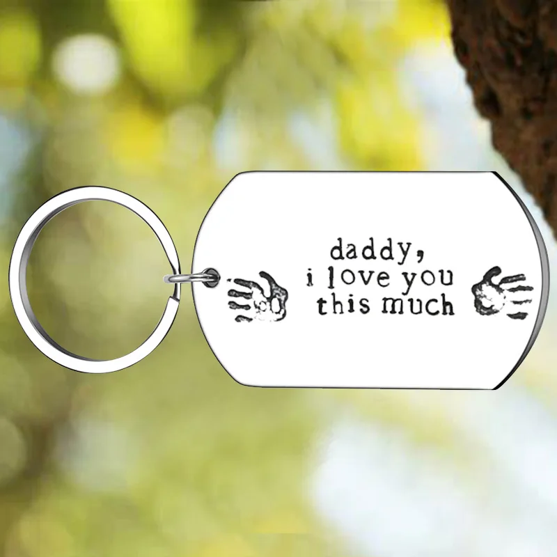 New Daddy I Love You Keychain Pendant Father Gift Key Chains Step Dad Gift