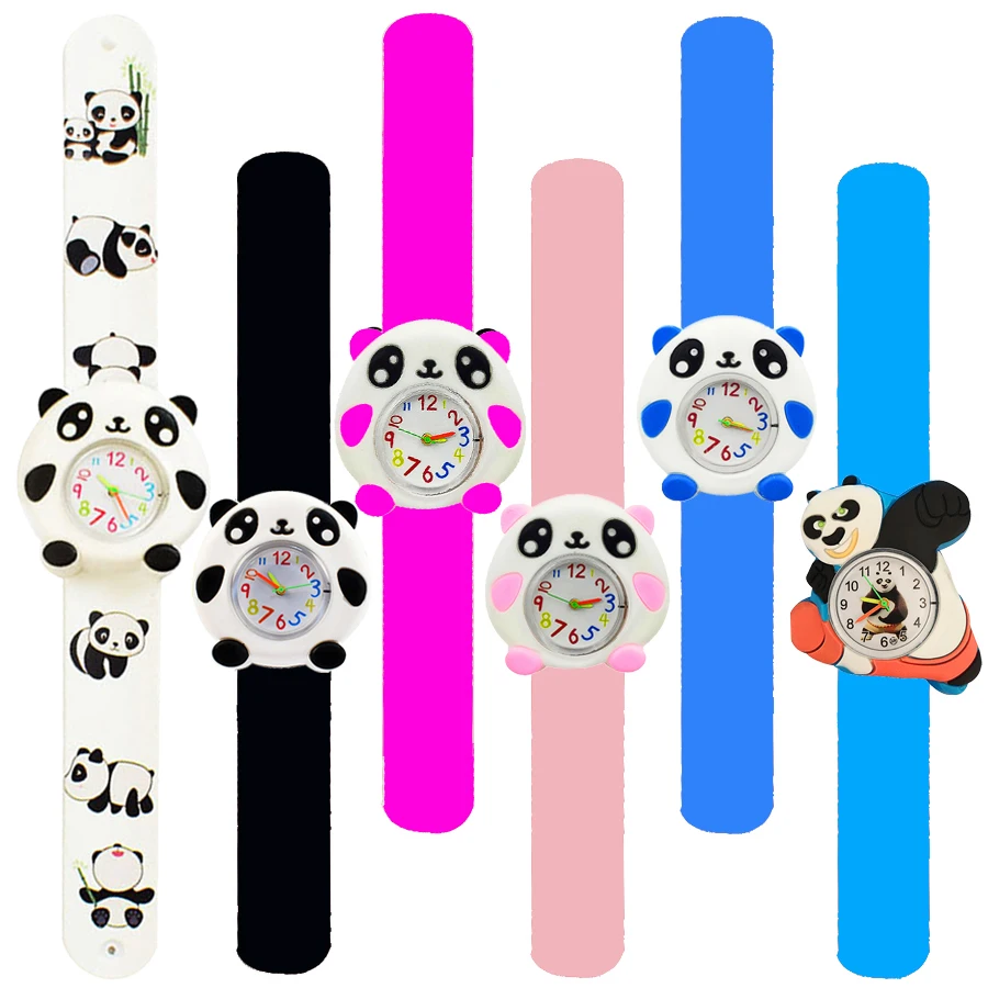 Chinese Treasure Panda Children's Watch Educate Child to Learn Time Toy Bracelet Waterproof Teenage Wristwatches for Girls Boys
