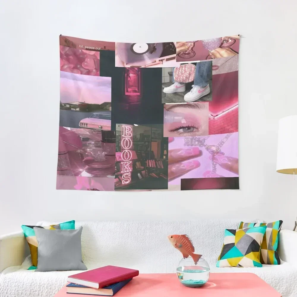 

Pink Vibes/Aesthetic Tapestry Wall Hanging Funny Decoration Bedroom Tapestry