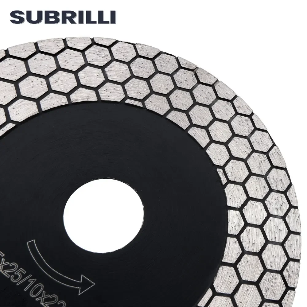 SUBRILLI 125Mm เพชรตัดใบมีดเซรามิคกระเบื้องพอร์ซเลนหินอ่อน5นิ้วเพชรล้อเจียรสำหรับลูกหมู