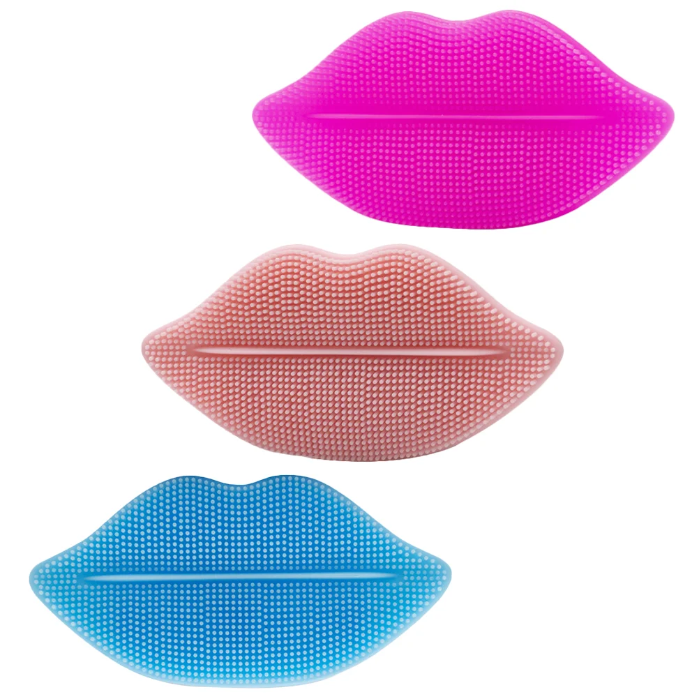 3 uds cepillo de labios de silicona exfoliante Facial exfoliante de pestañas depurador de Gel de sílice limpieza Facial señorita